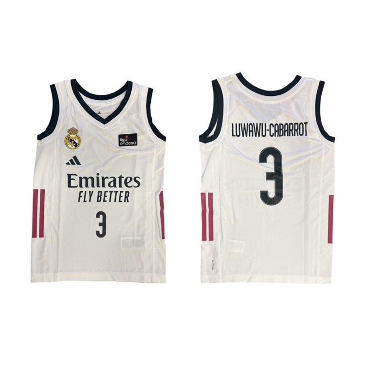 Camiseta Real Madrid Basket 1ª Equipación JR. 2026-27 # 3 LUWAWU-CABARROT#