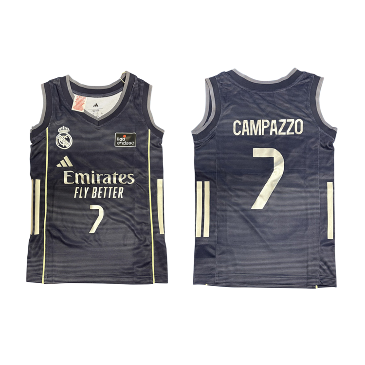Camiseta Real Madrid Basket 2ª Equipación JR. 2025-26 # 7 CAMPAZZO #