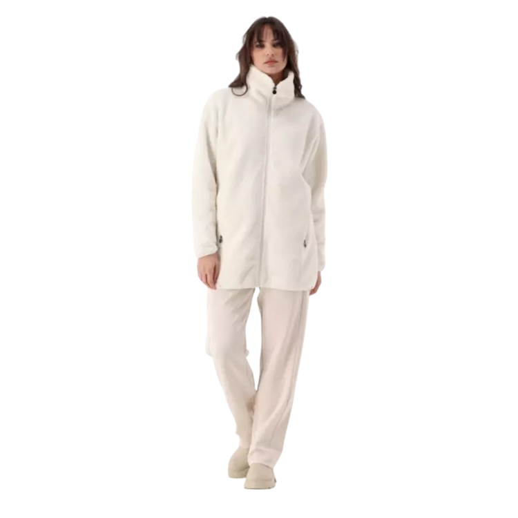 Campagnolo Women's faux fur teddy zip-up sweatshirt "Avorio"