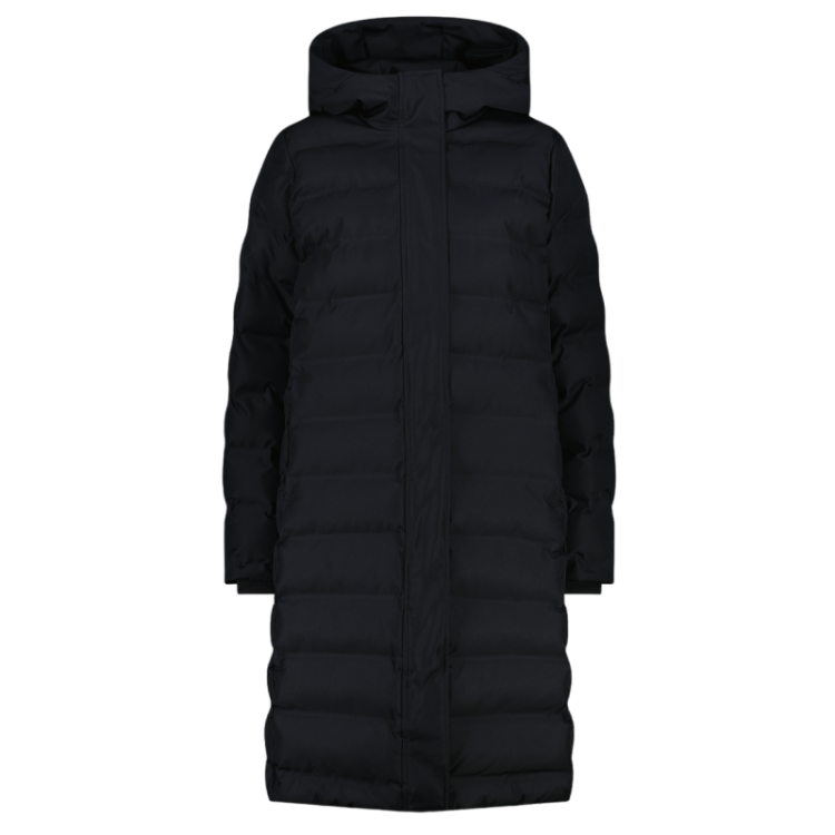 Campagnolo Women's long padded down jacket with hood "Black"