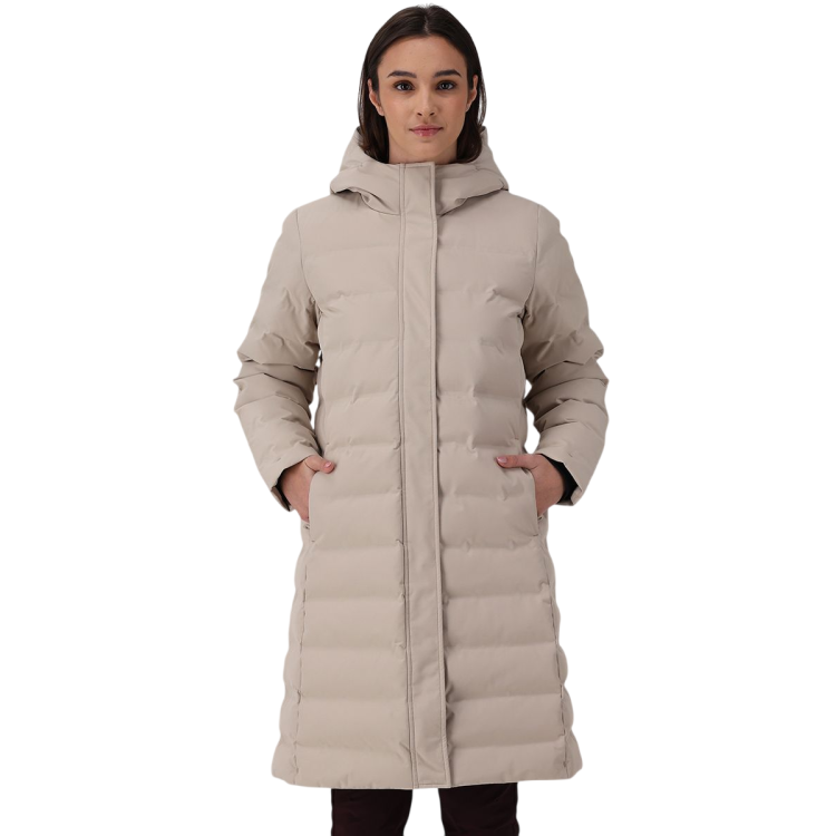Campagnolo Women's long padded down jacket with hood "Kaki"