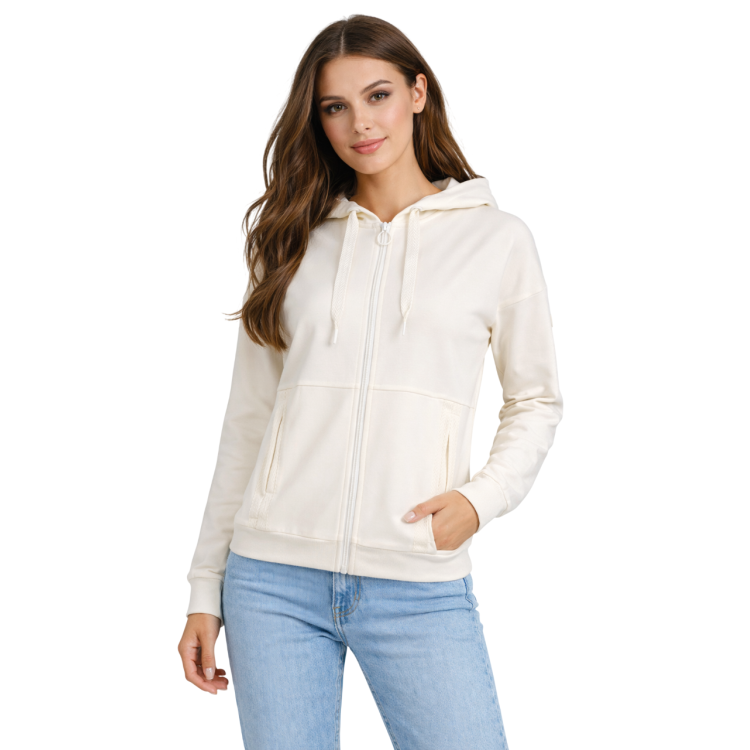 Campagnolo Women’s zip-up hoodie "Offwhite"