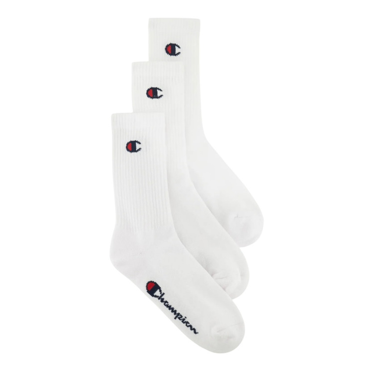 Adicionar ao carrinho Champion 3 Pack Crew C Logo Socks "White" Champion 3 Pack Crew C Logo Socks "White"
