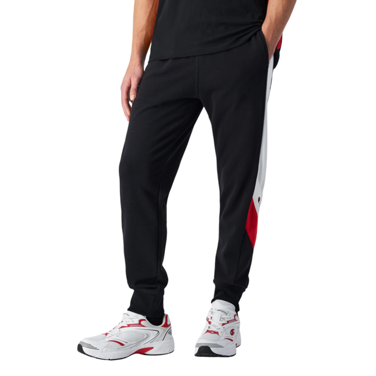 Champion Basketball Inspired Color Block Logo Rib Cuff Pants "Black"