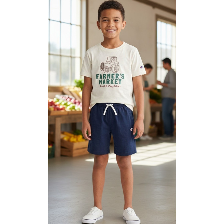 Champion Boys’ T-Shirt and Shorts Set "Cream and Navy"