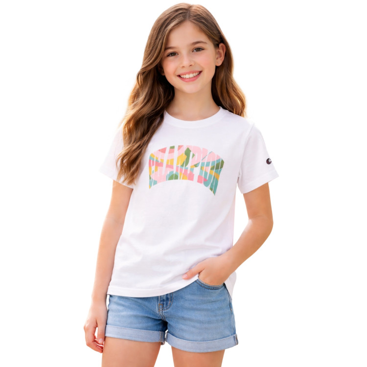 Champion Girsl Graphi Tee "White-multicolored"