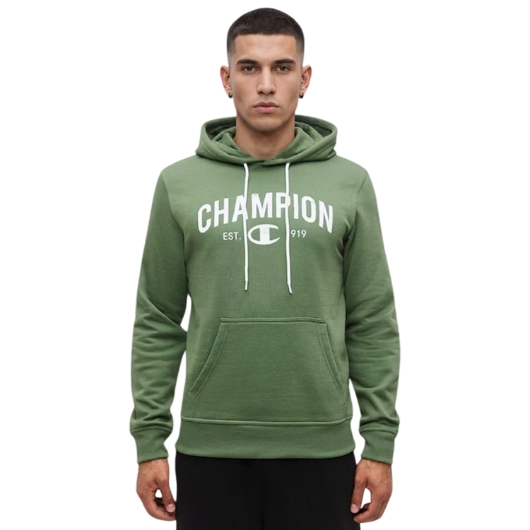 Champion Graphic Logo Est. "C" 1919 Pullover Hoodie "Military Green"