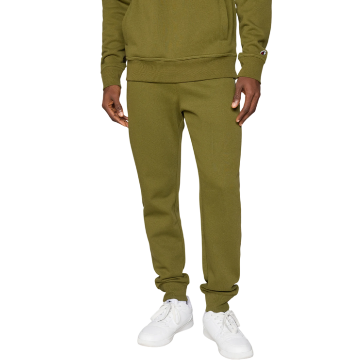Champion Icon Pocket Zip Rib Cuff Fleece Slim Fit Pants "Green"