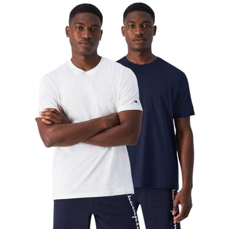Champion Icons Men's 2-Pack Short Sleeve Tee "White-Navy"