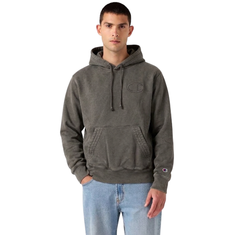 Champion Icons Men’s Washed Fleece Pullover Hoodie "Dark Grey"