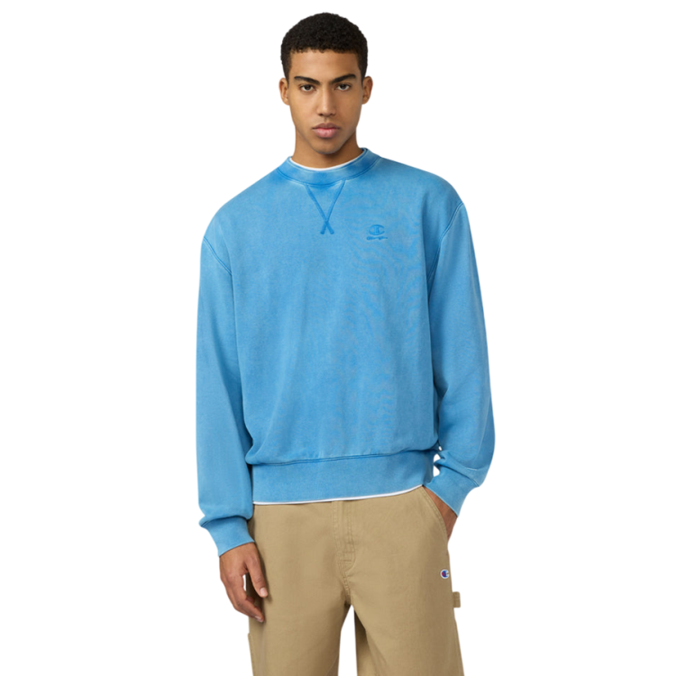 Champion Icons Men’s Washed Lightweight Crewneck Sweatshirt "Blue"