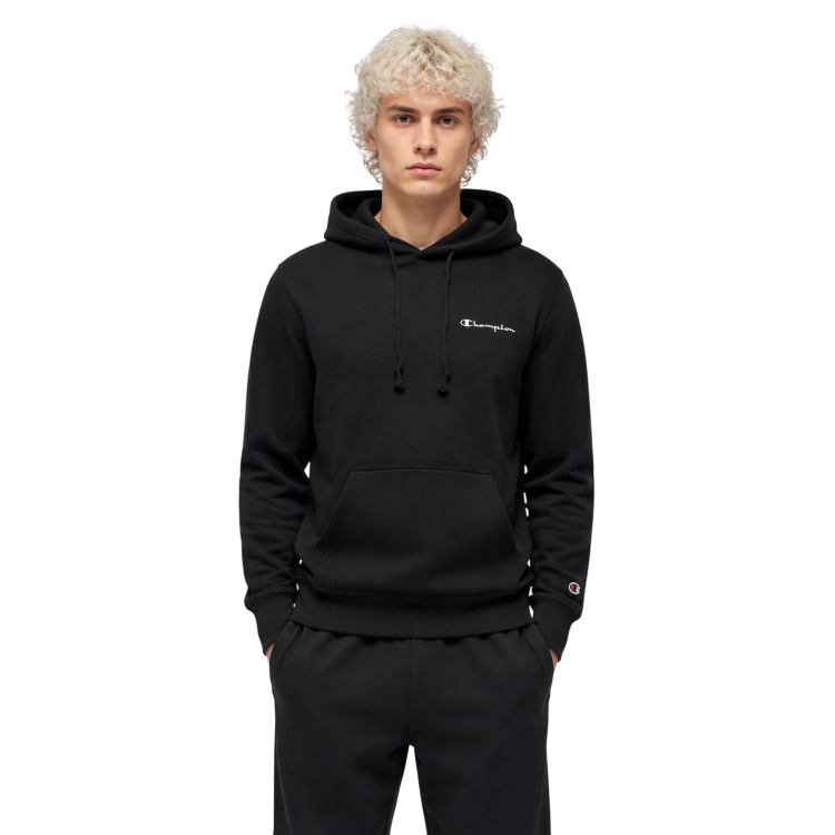 Champion Icons Small Embroidered Logo Hoodie Standar Fit "Black"