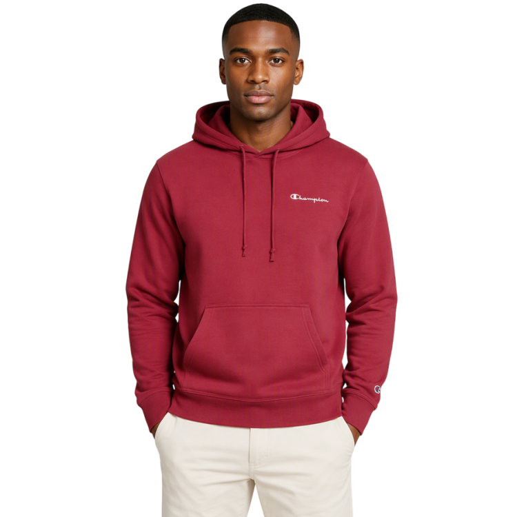 Champion Icons Small Embroidered Logo Hoodie Standar Fit "Burgundy"