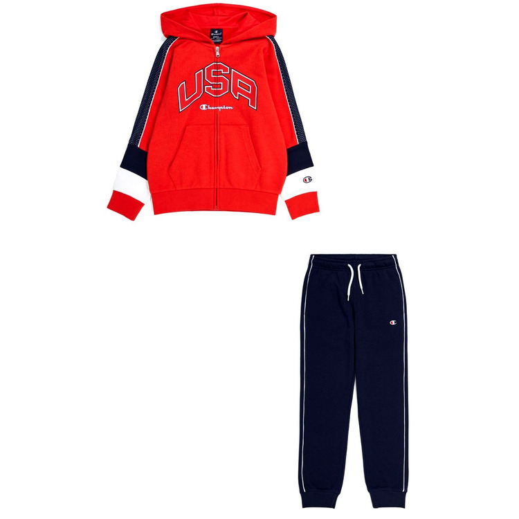 Adicionar ao carrinho Champion Kids  Colour Block Logo USA Tracksuit "Red" Champion Kids  Colour Block Logo USA Tracksuit "Red"