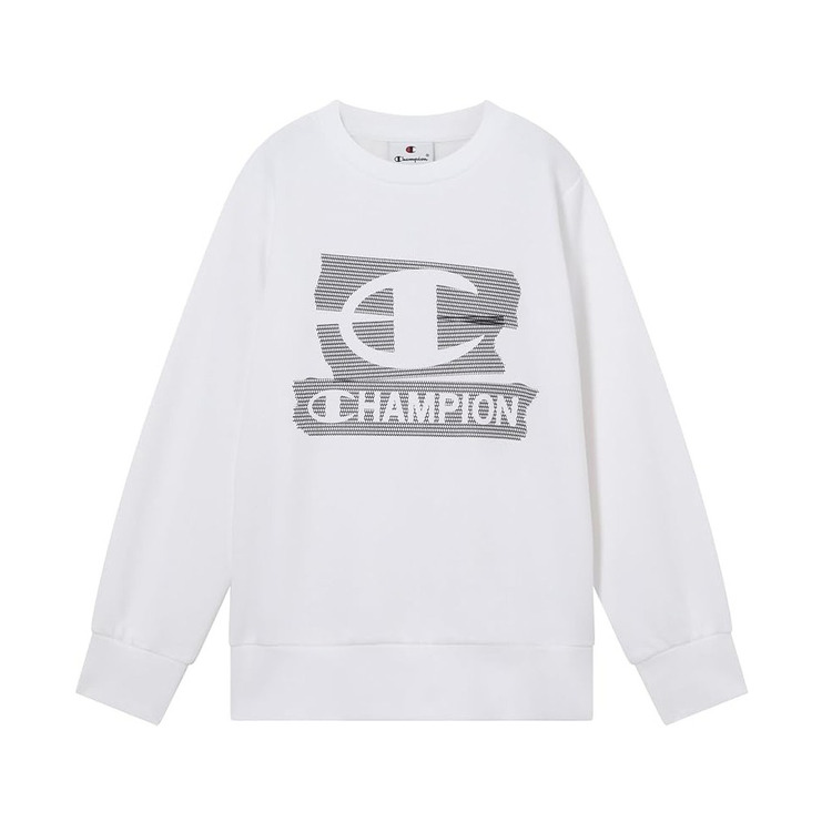 Champion Kids Graphic Crew Neck Sweatshirt "White"
