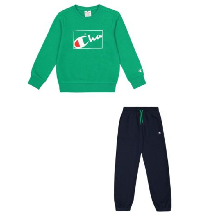 Champion Kids Legacy Crewneck Sweatsuit "Light Green"
