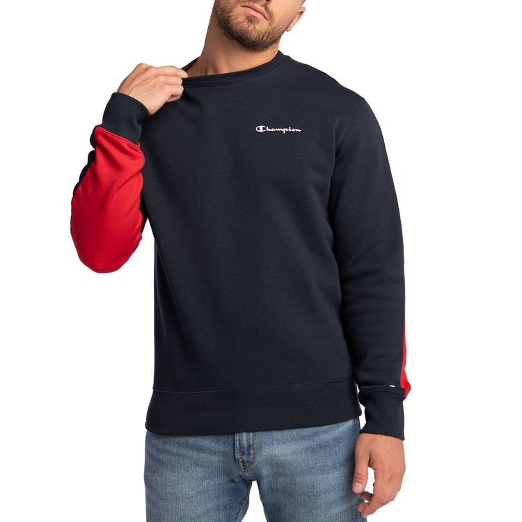 Adicionar ao carrinho Champion Legacy Spliced Script Logo Print Sweatshirt "Navy" Champion Legacy Spliced Script Logo Print Sweatshirt "Navy"