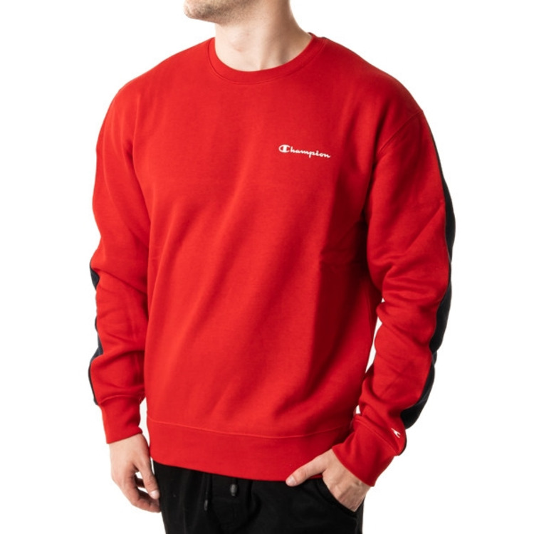 Adicionar ao carrinho Champion Legacy Spliced Script Logo Print Sweatshirt "Red" Champion Legacy Spliced Script Logo Print Sweatshirt "Red"