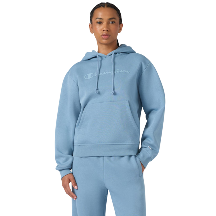 Champion Women’s Maxi Logo Hooded Sweatshirt "Steel Blue"