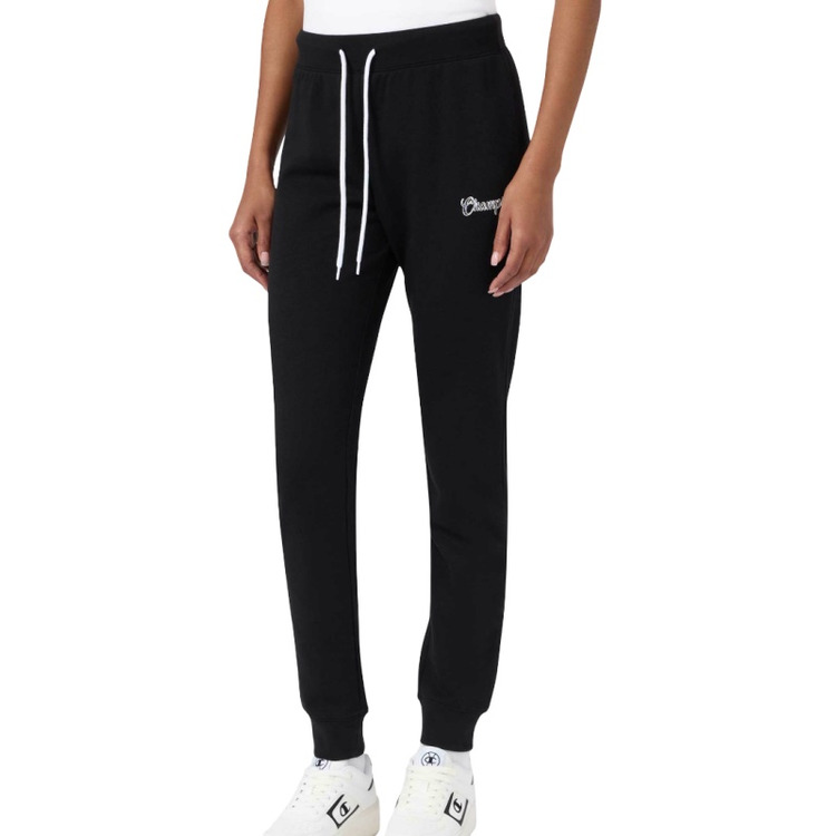 Champion Women's Script Logo Rib Cuff Jogger Pants "Black"