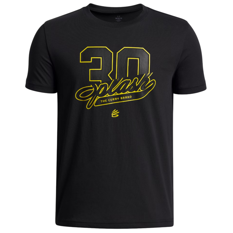Curry Splash Wordmark T-Shirt "Black"