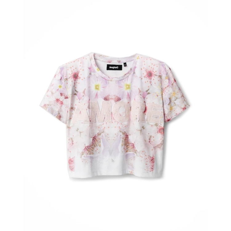 Adicionar ao carrinho Desigual Amore cropped T-Shirt Desigual Amore cropped T-Shirt
