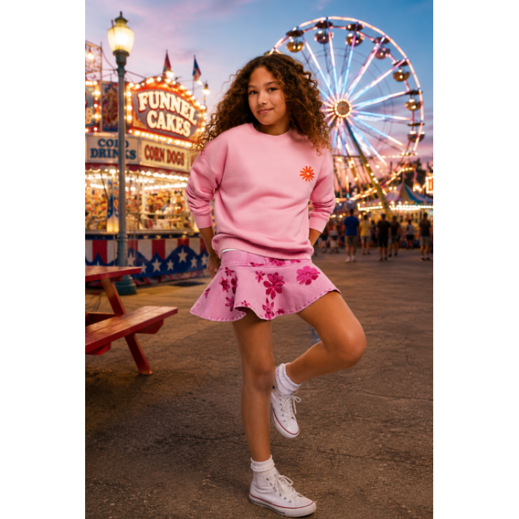 Desigual Girls' knitted sweatshirt  "Chicle"