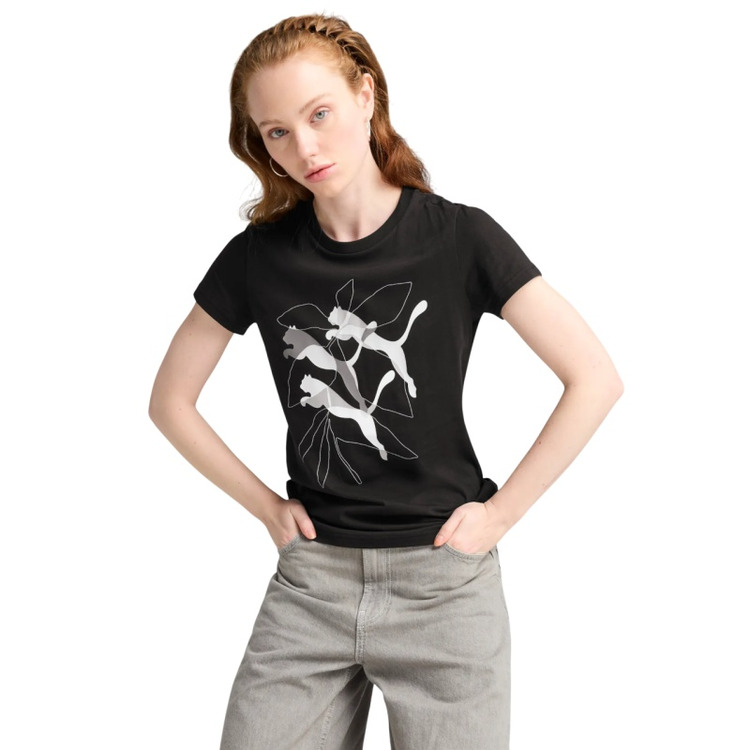 GRAPHICS Branded Leaf Tee "Black"