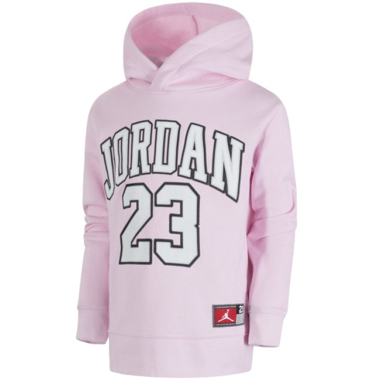 Jordan Girls HBR Logo 23 Fleece Pullover Hoodie "Pink Foam"