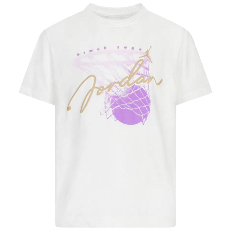 Jordan Girls JDB Classics Hoop Graphic T-Shirt "Sail"