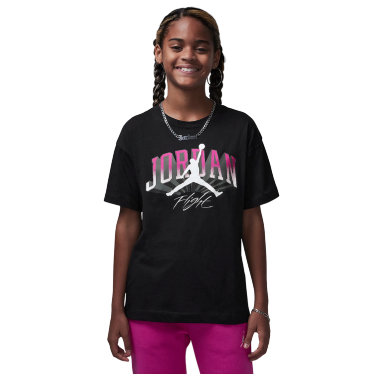 Jordan Girls JDB Push Through Graphic T-Shirt "Black"