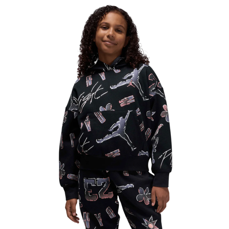 Jordan Girls JDG 23 Throwback SS Hoodie "Black"