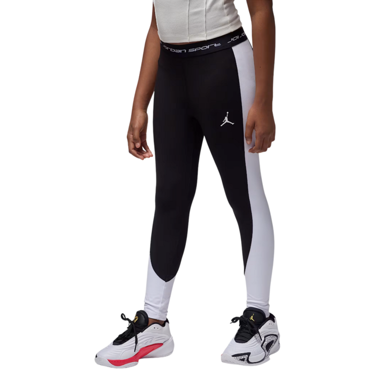 Jordan Girls JDG Sport Dri-Fit Legging "Black-Double White"