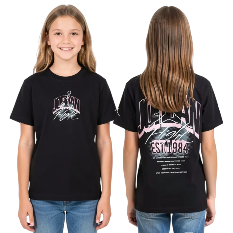 Jordan Girls MJ Back Stretch SS Tee "Black"