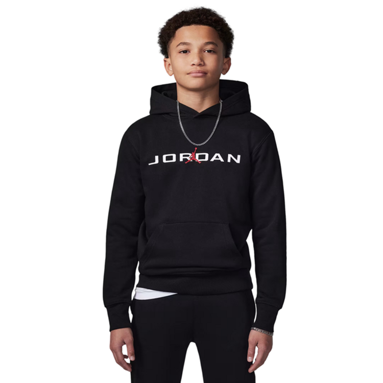 Jordan Kids Baseline Pullover Hoodie "Black"