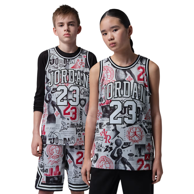 Jordan Kids JDB 23 AOP Jersey Tank Top "Neutral Grey"