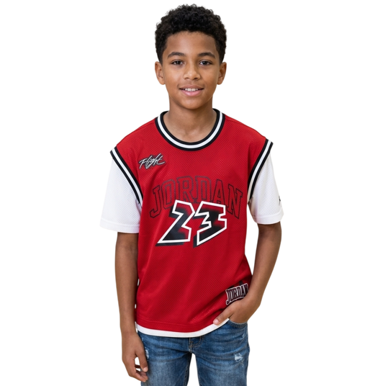 Jordan Kids JDB Dinasty Jersey T-shirt "Gym Red"