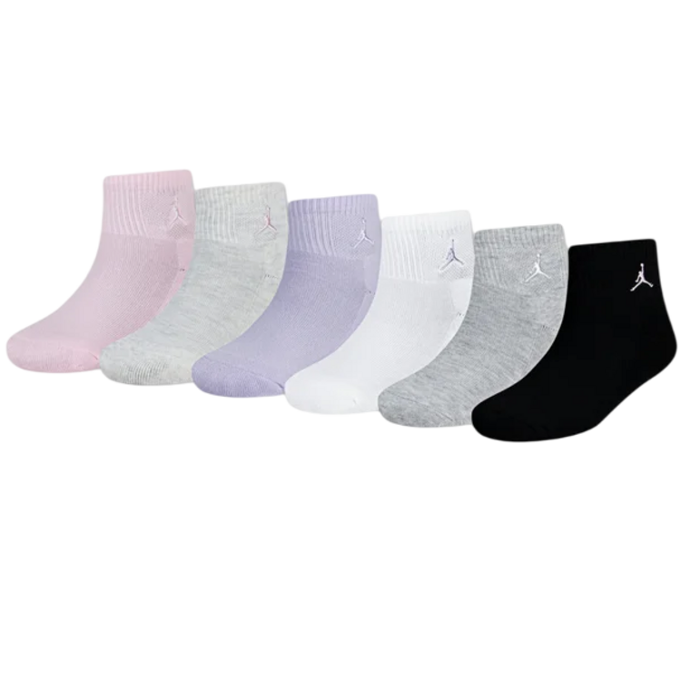 Jordan Kids JDB Everyday Essentials Ankle 6 PPack Socks "Pink Foam"