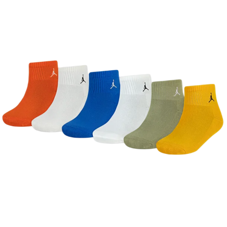 Jordan Kids JDB Everyday Essentials Ankle 6 PPack Socks "Sport Blue"