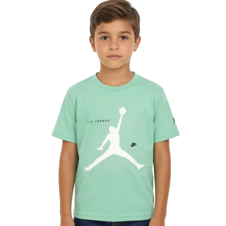 Jordan Kids JDB Jumpman Grid Blur Tee "Green Glow"