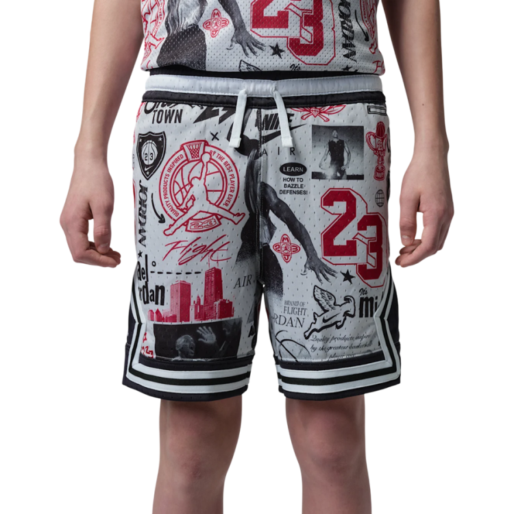 Jordan Kids JDB Printed Sport Diamond Shorts "Neutral Grey"