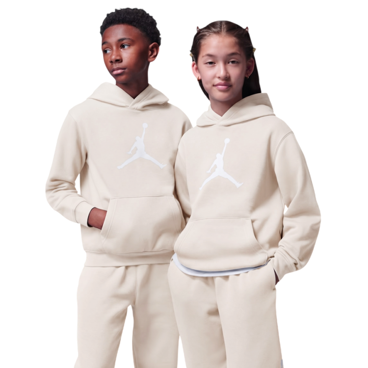 Jordan Kids Jumbo Jumpman Fleece Hoodie "Pearl White"