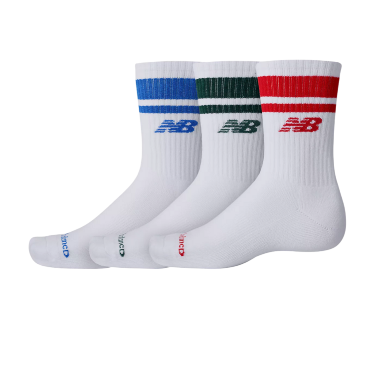 Adicionar ao carrinho New Balance Everyday Stripe Midcalf Logo Crew 3 Pack "White" New Balance Everyday Stripe Midcalf Logo Crew 3 Pack "White"