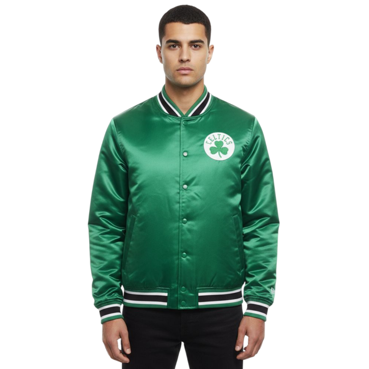 New Era NBA Boston Celtics Embroidered Logo Bomber Jacket "Green"