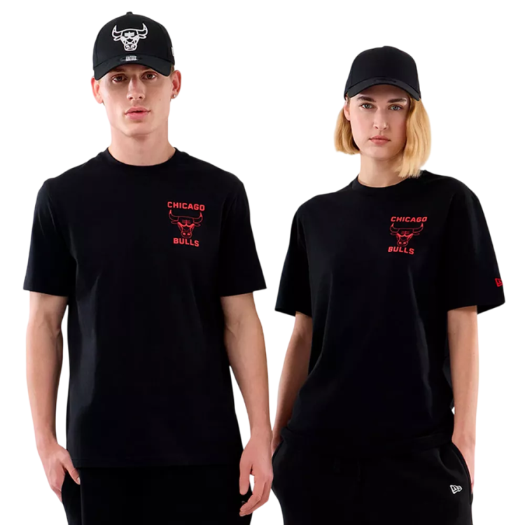 New Era NBA Chicago Bulls Court Graphic Regular Tee "Black"