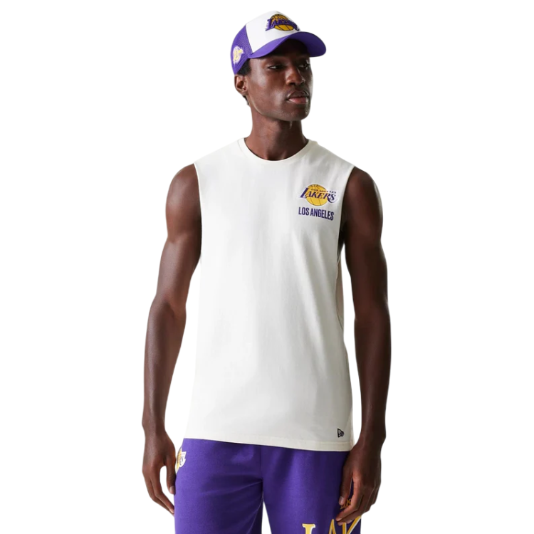 New Era NBA LA Lakers Graphic Sleeveless T-Shirt "Offwhite"