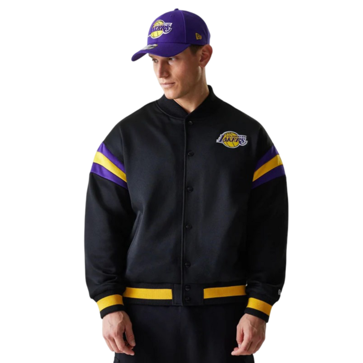 New Era NBA LA Lakers Panel Bomber Jacket