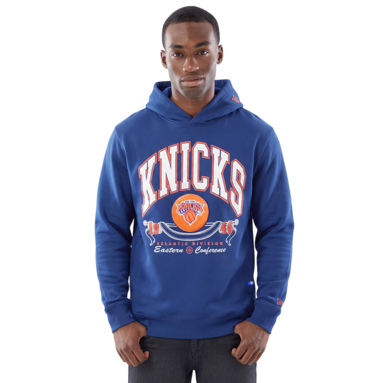 New Era NBA New York Knicks Campus Graphic Hoodie "Rush Blue"
