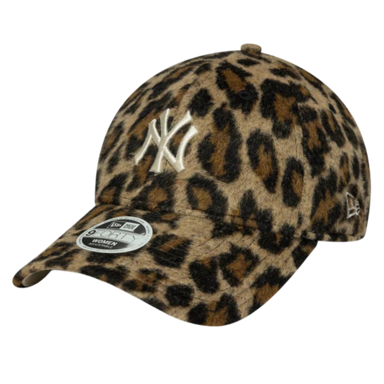 New Era Wmns MLB NY Yankees Cosy Animal Leopard 9FORTY Adjustable Cap