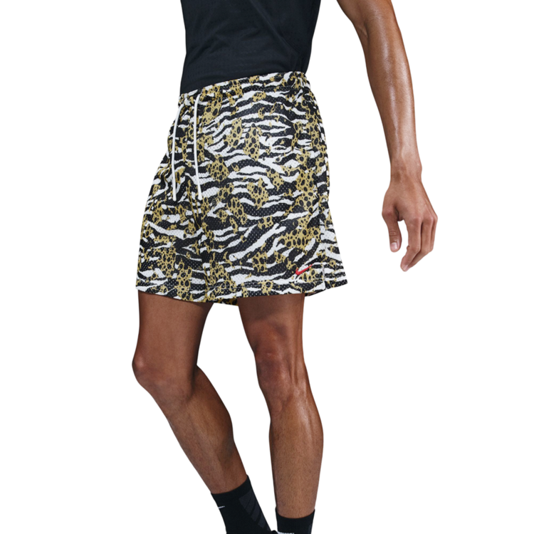 Nike Practice Mesh 13cm Dri-FIT Basketball Shorts "White Safari/University Red"